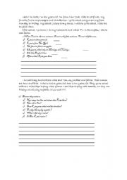 English Worksheet: text for beginers kids