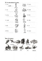 English Worksheet: Verbs of movement and means of transport