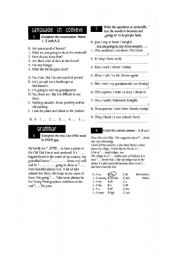 English worksheet: Vocabulary Test No.2 - Elementary Level