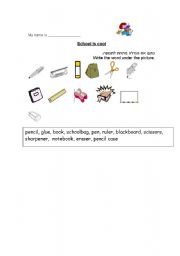 English Worksheet: school