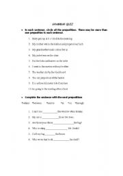 English Worksheet: grammar quiz