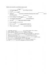 English Worksheet: past simple