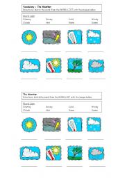 English Worksheet: The Weather - Word Matching