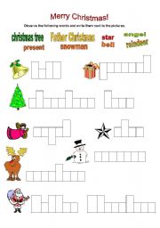 English Worksheet: Christmas