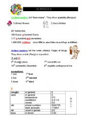 English Worksheet: Numbers