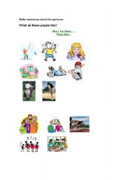 English Worksheet: Likes and dislikes