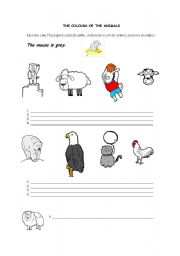 English worksheet: The Colours of the Animals