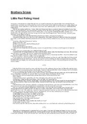 English Worksheet: Little Red Riding Hood