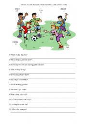 English Worksheet: reading comprehension-picture