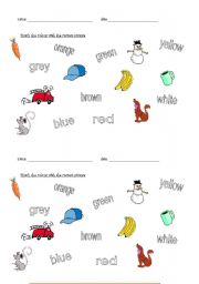 English Worksheet: colours