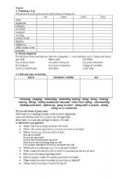 English Worksheet: travelling