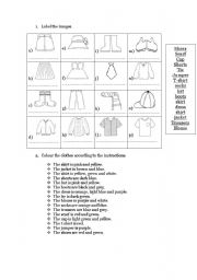 English Worksheet: CLOTHES