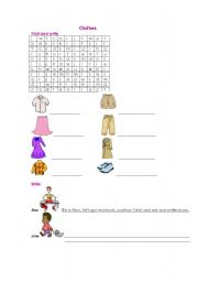 English Worksheet: Clothes