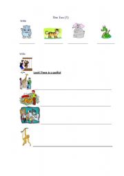 English worksheet: The Zoo