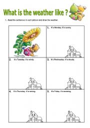 English Worksheet: The weather