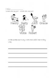 English worksheet: What  has he got