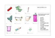 English Worksheet: The bathroom