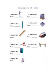 English Worksheet: Classroom