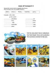 English Worksheet: Ways of transport 2