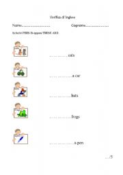 English Worksheet: This is/these are - can/cant