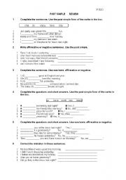 English Worksheet: Past simple