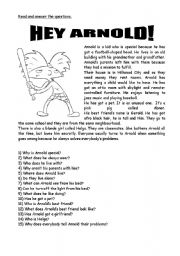 English Worksheet: Hey Arnold