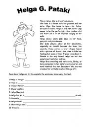 English Worksheet: Helga Pataki