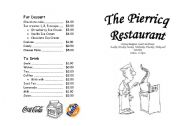 English Worksheet: At the Restaurant