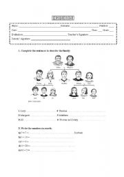 English Worksheet: English test