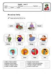 English Worksheet: Family tree