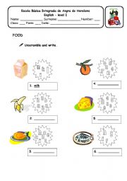 English Worksheet: Food