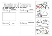 English Worksheet: Months and seasons