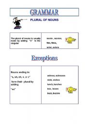 plural of nouns: exceptions