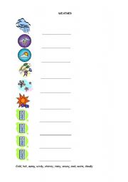 English Worksheet: Weather