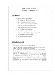 English Worksheet: PRESENT PERFECT