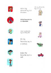 English Worksheet: Toys matching