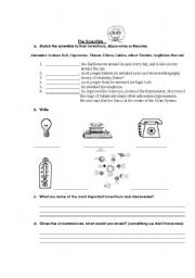 English Worksheet: The Scientists