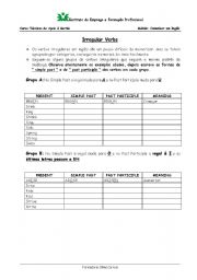 English Worksheet: Irregular Verbs