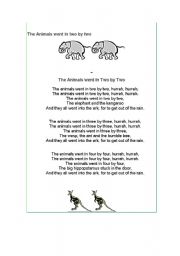 English Worksheet: Animals song