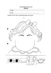 English Worksheet: MY FACE