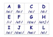 English Worksheet: The alphabet