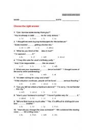 English Worksheet: PREPOSITIONS TEST