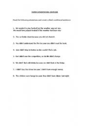 English Worksheet: third conditional exercise