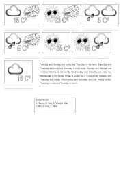 English Worksheet: Weather of days