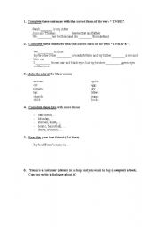 English worksheet: elementary exam