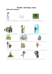 Present Continuous Tense with Pictures