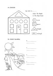 English Worksheet: shapes