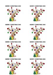 English Worksheet: LITTLE XMAS POSTCARDS