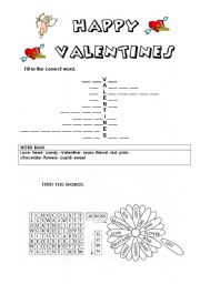 English Worksheet: HappyValentines