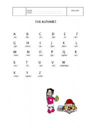 English Worksheet: alphabet